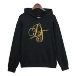 Denim Tears Script Logo Hoodie “Black Gold Signature”