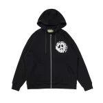 Denim Tears Cotton Wreath Zip Hoodie Black