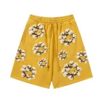 Denim Tears Cotton Wreath Shorts Yellow