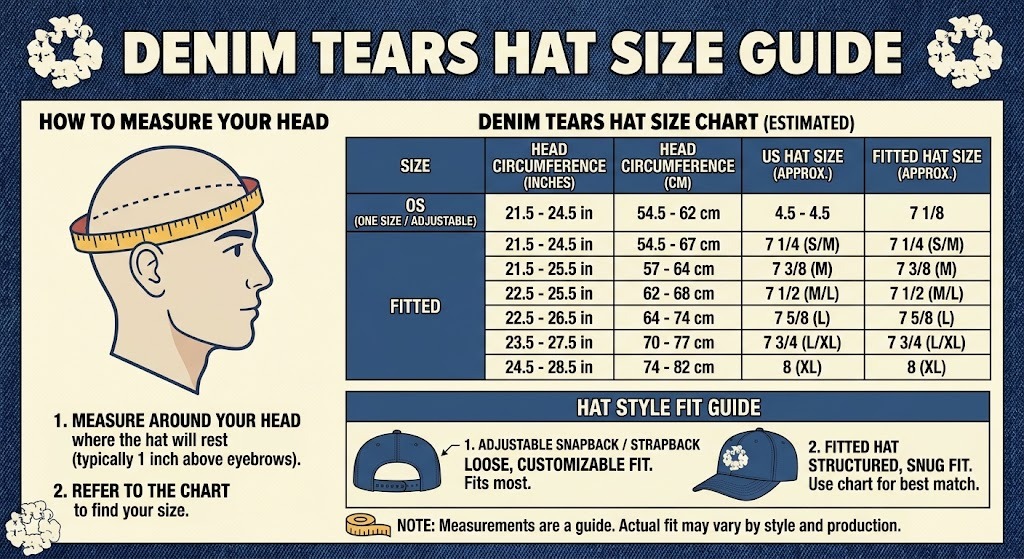 Denim Tears Hat Size Guide: A Quick Guide to Getting the Right Fit