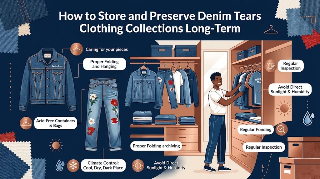 How to Store and Preserve Denim Tears Clothing Collections Long-Term
