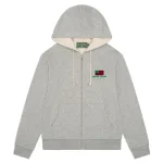 Denim Tears African American Zip Grey Hoodie